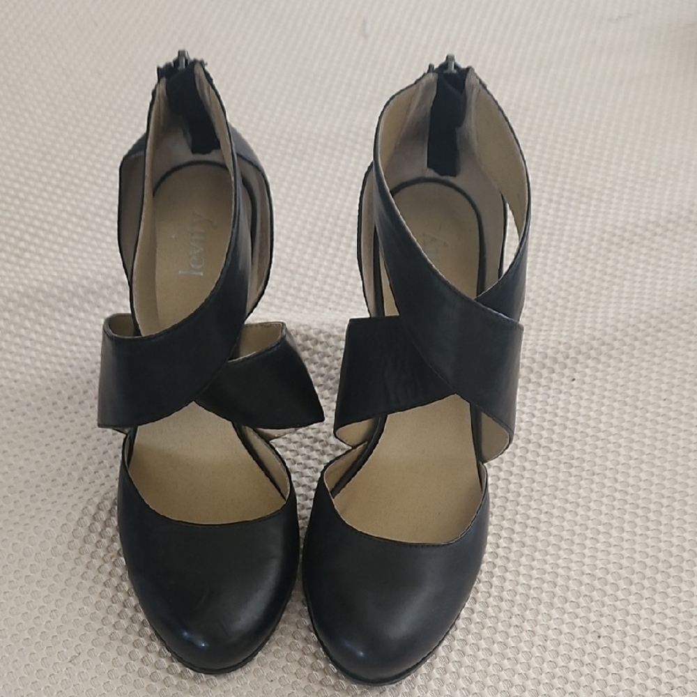 Black Leather Women's Shoes